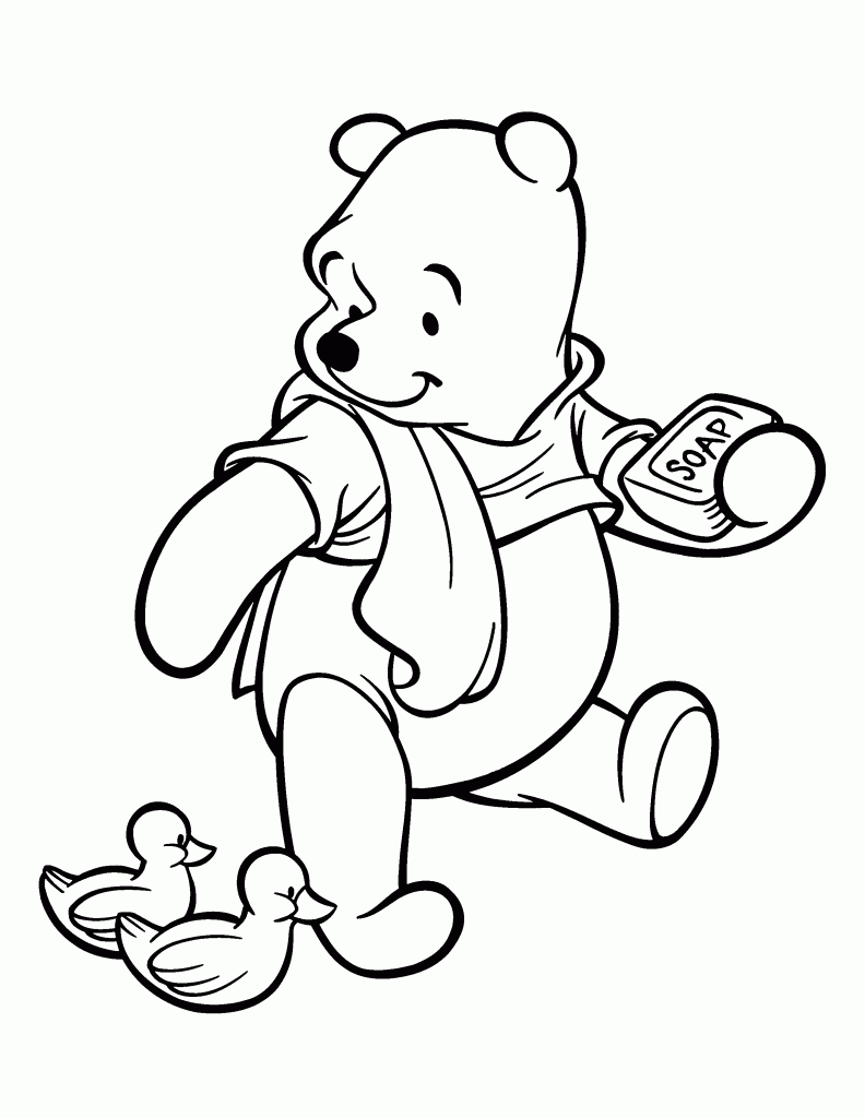 Plansa de colorat cu Ursuletul Winnie 26 19